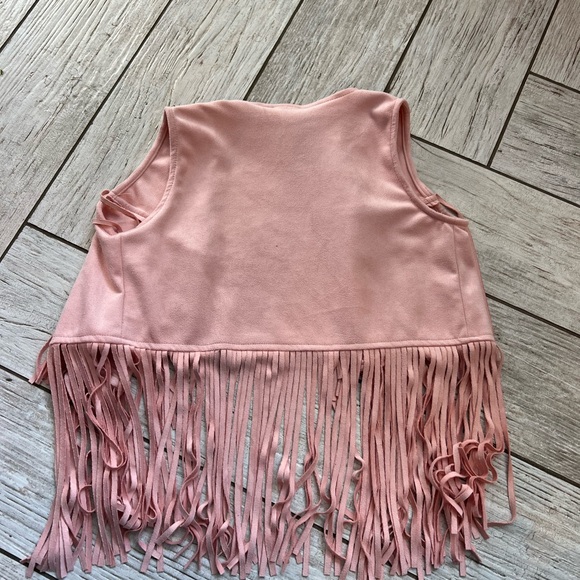 Fringed Pink Vest - Picture 3 of 5